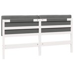 vidaXL Tête de lit capitonnée Blanc et gris clair 180 cm Pin massif