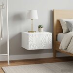 vidaXL Table d'appoint murale 2 Pièces Blanc 34 5 x 33 x 20 cm