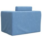 vidaXL Canapé-lit pour enfants Bleu Peluche douce