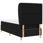 vidaXL Lit à ressorts avec matelas gris foncé 90x190 cm Noir tissu