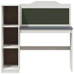 vidaXL Bureau tableau noir Blanc et gris 120 x 45 x 118.5 cm