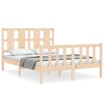 vidaXL Cadre de lit sans matelas bois de pin massif