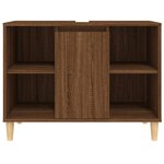 vidaXL Meuble d'évier chêne marron 80x33x60 cm bois d'ingénierie