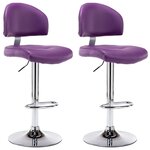 vidaXL Tabourets de bar lot de 2 violet similicuir