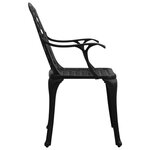 vidaXL Chaises de jardin 4 Pièces Aluminium coulé Noir