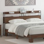 vidaXL Tête de lit de rangement Chêne marron 180 cm Bois d'ingénierie