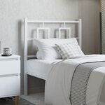 vidaXL Tête de lit métal blanc 80 cm