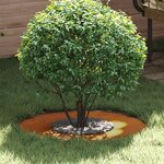 vidaXL Anneau arboricole plat   5 Pièces  Ø30/60 cm en acier résistant aux intempéries.