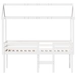 vidaXL Lit haut sans matelas blanc 75x190 cm bois de pin massif