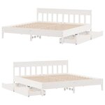 vidaXL Cadre de lit sans matelas blanc 180x200 cm bois massif de pin