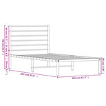 vidaXL Cadre de lit métal avec tête de lit blanc 100x200 cm