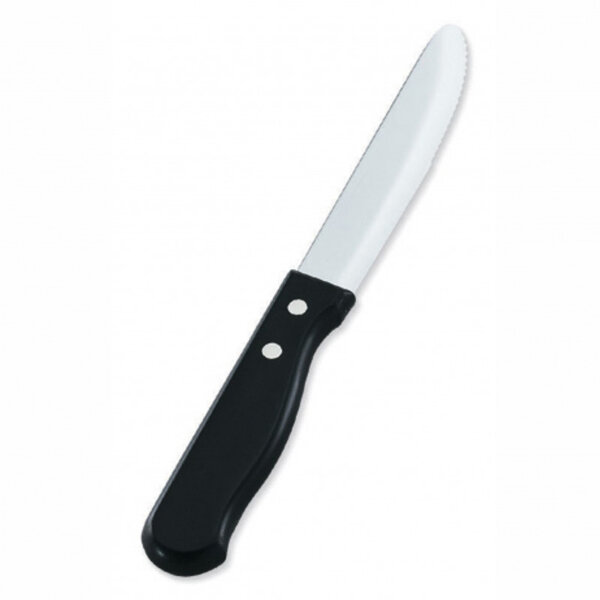 Couteau à steak manche noir plastique l 25 1 cm - lot de 12 - pujadas -  - plastique