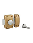 THIRARD - Verrou à bouton CAPITAL pour porte d'entrée  40mm  époxy or  3 clésThirard