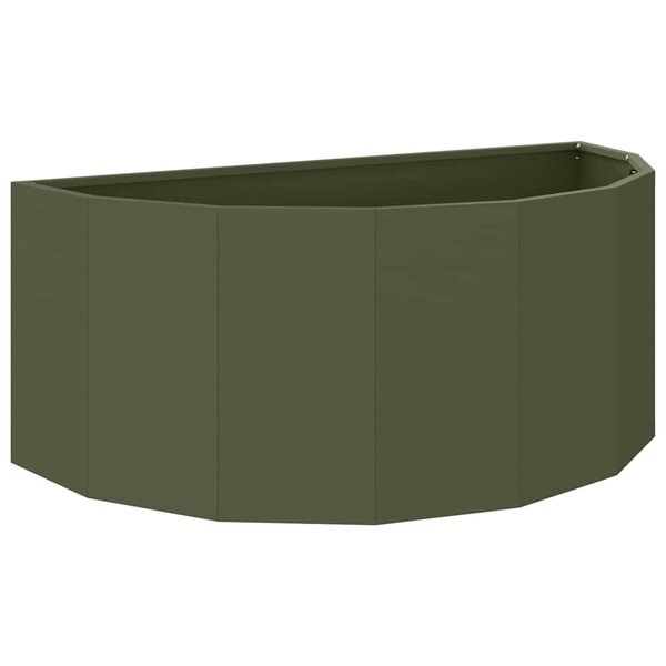 vidaXL Jardinière Vert olive 90 x 45 x 35 cm Acier
