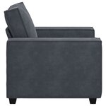 vidaXL Fauteuil gris foncé 60 cm velours