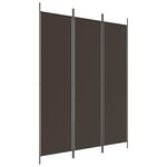 vidaXL Cloison de séparation 3 panneaux Marron 150x200 cm Tissu