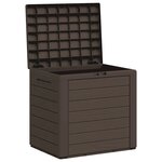 vidaXL Boîte de stockage de jardin Marron 58 5x46x55 cm Polypropylène