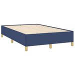 vidaXL Sommier à lattes de lit matelas et LED bleu 120x190 cm tissu
