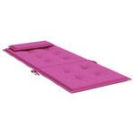 vidaXL Coussins de chaise à dossier haut lot de 2 rose tissu oxford