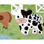 Puzzle - Les animaux de la ferme - 20 pièces avec texture + poster - Dès 2 ans - Janod