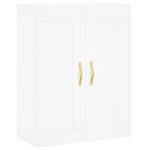 vidaXL Buffet haut Blanc 69 5x34x180 cm Bois d'ingénierie