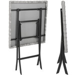 Tectake Salon de jardin TREVI 2 personnes - gris clair