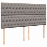 vidaXL Sommier à lattes de lit avec matelas Taupe 200x200 cm Tissu