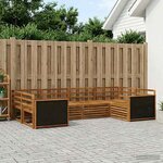 vidaXL Ensemble de canapés d'extérieur 6 Pièces Naturel