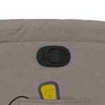 vidaXL Fauteuil de massage inclinable Taupe Tissu