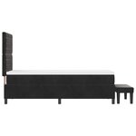 vidaXL Lit à ressorts avec matelas Noir 80 x 200 cm Velours