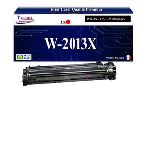 T3AZUR - Toner compatible avec HP Color LaserJet Enterprise M856dn M856x remplace HP W2013X / W2013A (HP 659X/659A) - Magenta