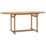 vidaXL Ensemble à manger de jardin 9 Pièces Bois de teck solide