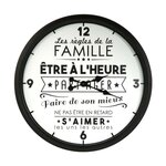 Horloge en plastique la vie en famille