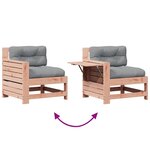 vidaXL Salon de jardin 4 Pièces avec coussins bois massif douglas