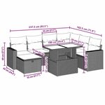 vidaXL Salon de jardin avec coussins 8 Pièces beige résine tressée