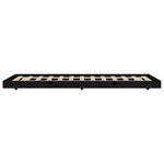 vidaXL Cadre de lit sans matelas noir 75x190 cm bois de pin massif