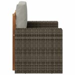 vidaXL Sofa de milieu extérieur Bois d'Acacia Massif Naturel