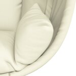 vidaXL Chaise suspendue en forme d'œuf et support beige tissu et acier