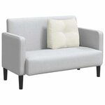 vidaXL Coussin de Dos Crème 60 x 24 x 50 cm Velours