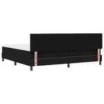 vidaXL Lit à ressorts avec matelas Noir 200 x 200 cm tissu