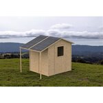 Abri de jardin bois + abri bûches - FSC - 4.21m²- L 235 x l 164 x H 200 cm