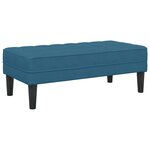 vidaXL Banc Bleu 113x57x39 cm Velours