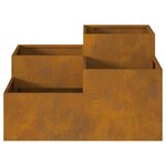 vidaXL Cache-pot de jardin Rouillé 80 x 80 x 48 cm
