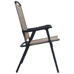vidaXL Chaises de jardin pliables lot de 2 Textilène Taupe