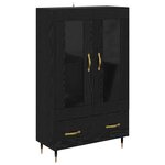 vidaXL Haut Armoire Chêne noir 69 5 x 31 x 115 cm Bois d'ingénierie