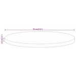 vidaXL Dessus de table Ø 70x3 8 cm rond bois massif de récupération
