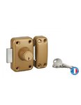 THIRARD - Verrou double entrée Apache pour porte d'entrée  cylindre 50mm  acier  3 clés  époxy or
