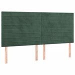 vidaXL Sommier à lattes de lit et matelas Vert foncé 180x200cm Velours