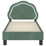 vidaXL Cadre de lit pour tout-petit avec tête de lit Vert Mer