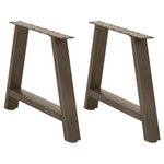 vidaXL Pieds de table basse en forme de A  2 pièces  60 x (42-43) cm  acier